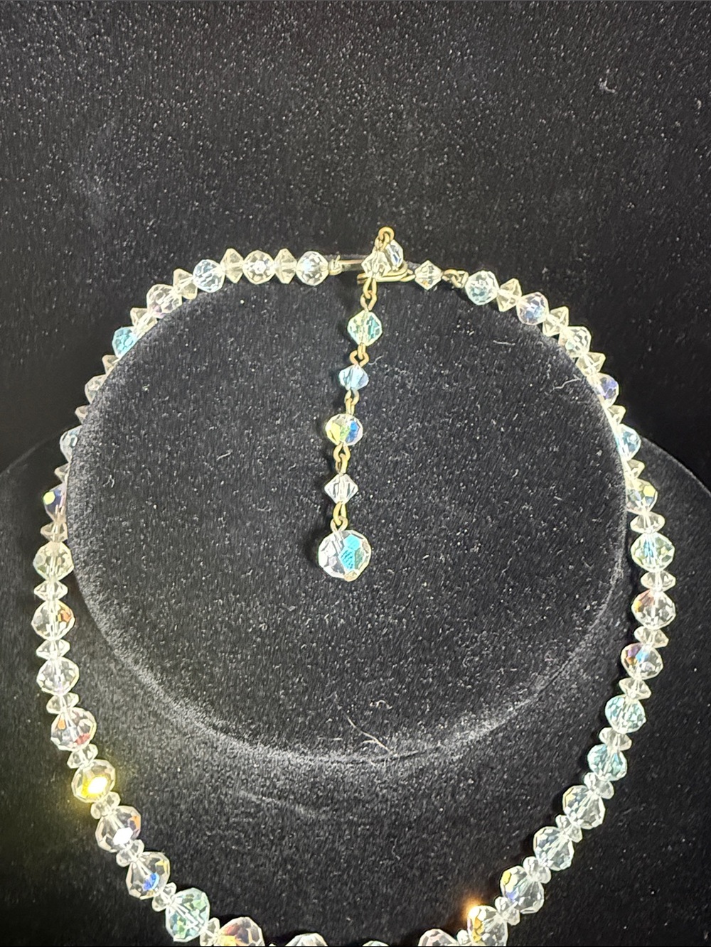 Vintage Aurora Crystal Bead Necklace - Iridescent - Picture 2 of 5